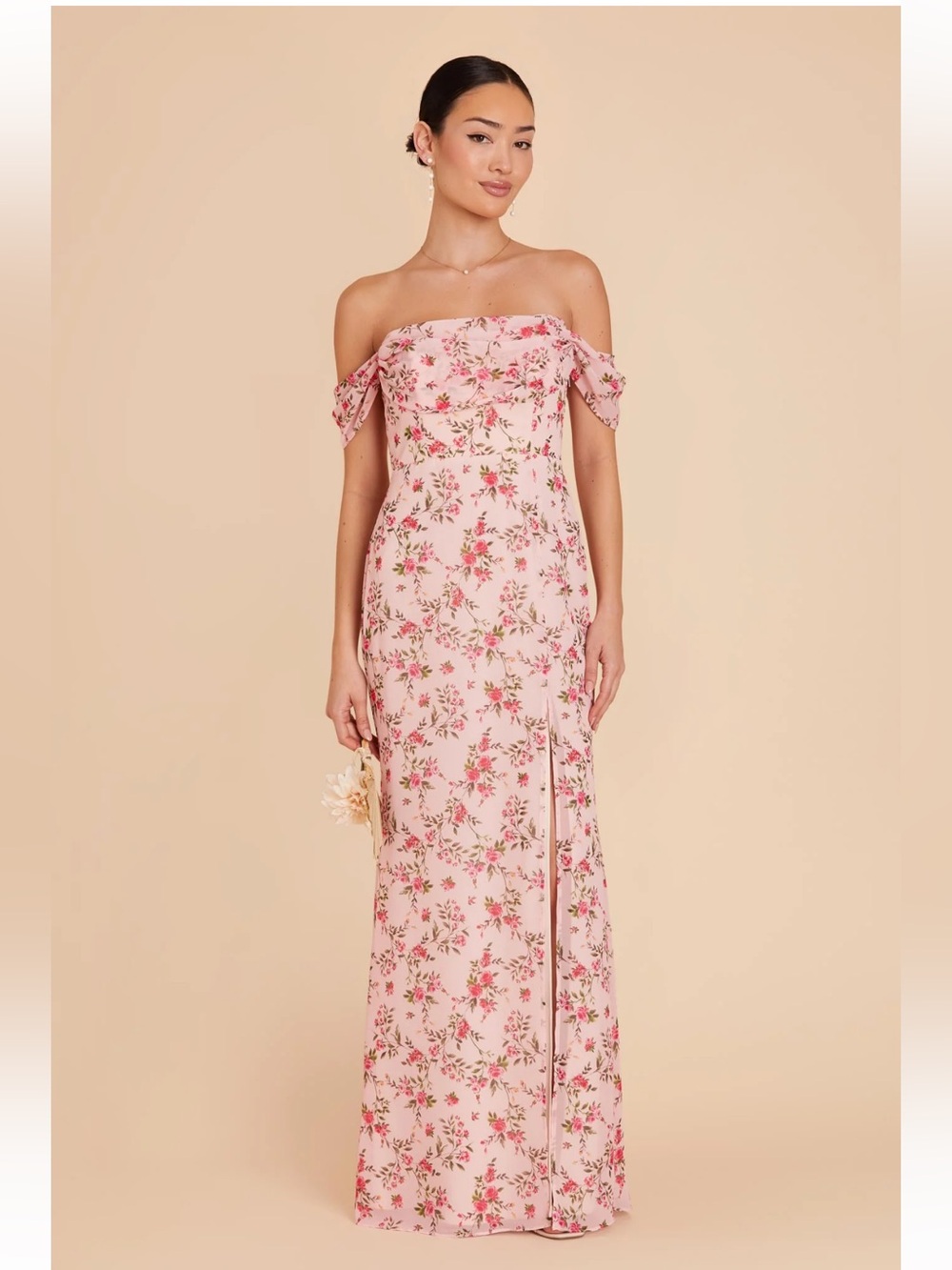 Birdy Grey Mira Convertible Bridesmaid Dress Wild Rose Garden Pink Size Small